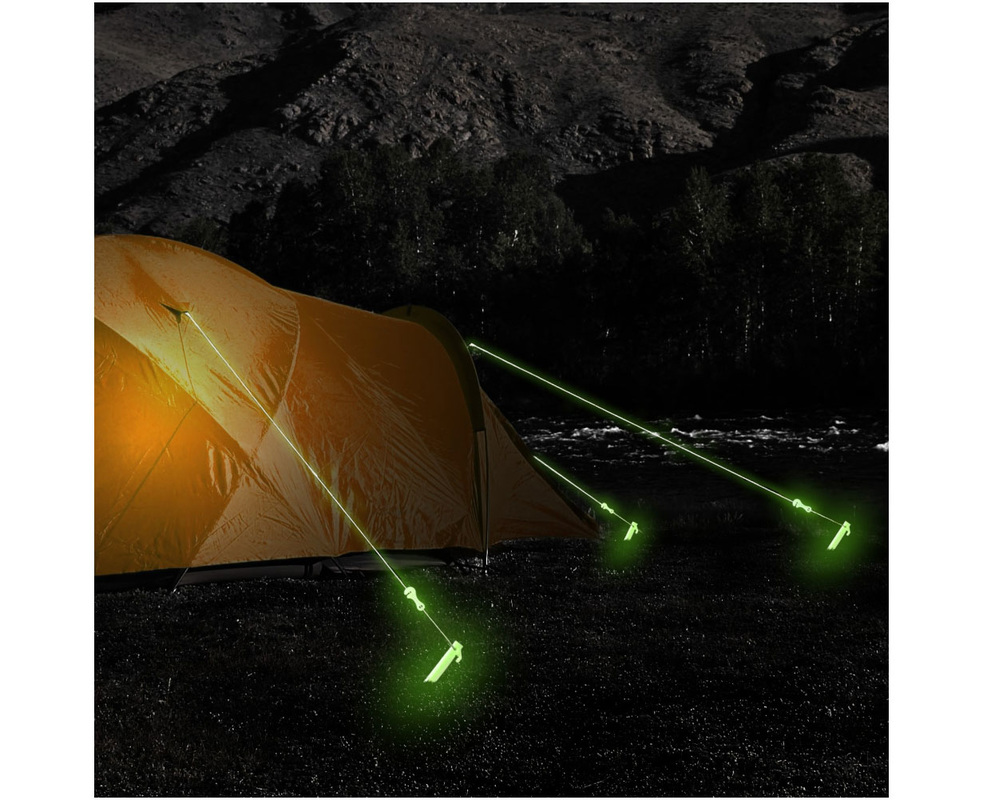 5m GLOW IN THE DARK Rope Tent camping hiking awning washing line green yellow 