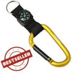 Carabiner with Strap & Compass